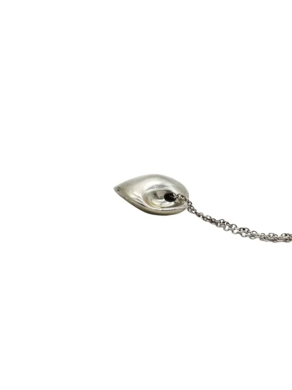 Tiffany & Co Heart Necklace Fold Silver